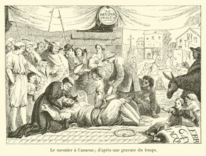 The miller with the ring; after an engraving of the time by French School