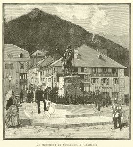 The Monument of Saussure, in Chamonix by French School