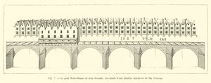 The Pont Notre-Dame by Jean Joconde, facsimile of an unfinished plate by Du Cerceau