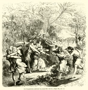 The Benjaminites Abduct the Young Women of Shiloh by French School