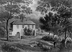 Les Charmettes House of Madame de Warens near Chambery, where Rousseau stayed by French School