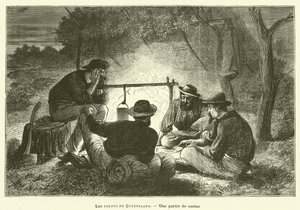 The Settlers of Queensland (engraving) by French School