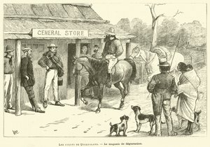 The Settlers of Queensland (engraving) by French School