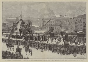 The Funeral of Emperor Wilhelm, The Procession Passing Under the Triumphal Arch of Friedrichstrasse, Promenade des Tilleuls