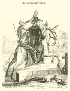 The Inseparables (engraving) by French School