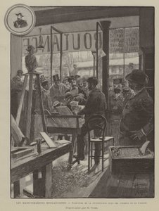 The Boulangist Demonstrations, Signing of the protest in the offices of the Cocarde by French School