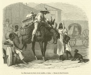 Fruit and Poultry Merchants, in Cuba by French School