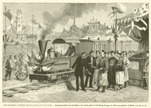 The First French Railways in China (engraving) by French School