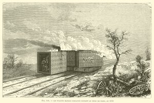 The Armored Wagons Used During the Siege of Paris, 1870 by French School