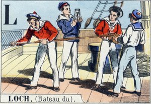 Letter L as Loch. Navy Alphabet. Epinal Image, late 19th century by French School