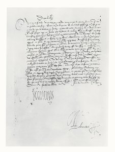 Letter from Francis I of France to the Parlement of Bordeaux by French School