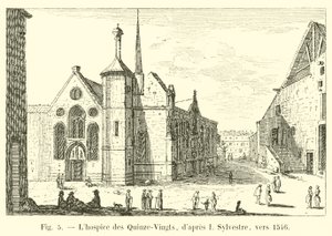 The Hospice of Quinze-Vingts, after I. Sylvestre, circa 1546 by French School