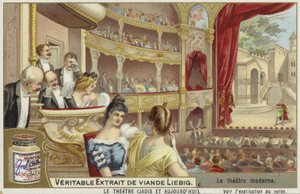 Liebig card featuring a modern theatre
