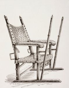 Litter chair used by Carlos I of Spain, from Les Arts au Moyen Age, published 1873