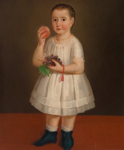 Little Girl with Fruit, c.1840 by French School