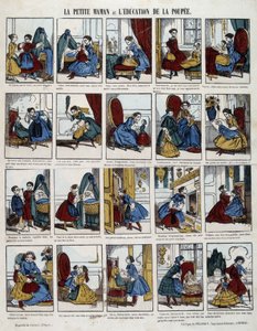 Little Mom “The Education of the Doll”. Image of Epinal, 19th century