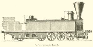 Engerth Locomotive (engraving) by French School