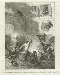 Looting and Burning of a House During the French Revolution