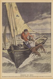 Lost at sea! by French School