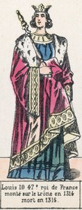 Louis X, 47th King of France, ascended the throne in 1314, died in 1316 by French School