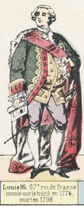 Louis XVI, 67th King of France, ascended the throne in 1774, died in 1792 by French School