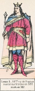 Louis V, 35th King of France, ascended the throne in 986, died in 987 by French School