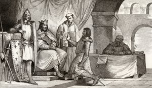 Louis II the Stammerer Receives an Oath of Allegiance from a Noble, from 