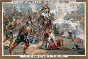 Louis II of Bourbon, Prince of Condé, known as Le Grand Condé, at the Battle of Fribourg in 1644 by French School