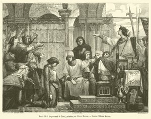 Louis IX and Enguerrand de Coucy (engraving)