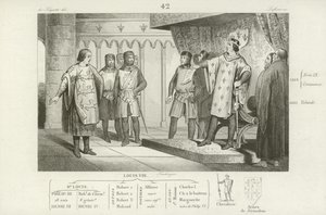 Louis VIII of France receiving an envoy from his enemy, Henry III of England by French School