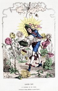 Louis XIV disguised as a gardener - in 
