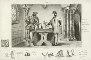 Louis XI of France held captive by Charles the Bold of Burgundy at Peronne, 1468 by French School