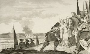 Louis XV at the Battle of Fontenoy in 1745 by French School