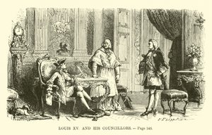 Louis XV and his Councillors by French School