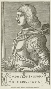Ludovico Sforza (engraving) by French School