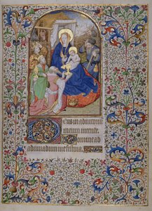Adoration of the Magi, French Horae (detail) by French School