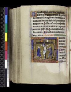 MS 300 f.217v, Crucifixion, from the Psalter and Hours of Isabella of France, Paris, c.1265-70