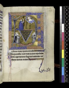 MS 300 f.26r, David prays to God, folio from the Psalter and Hours of Isabella of France, Paris, c.1265-70
