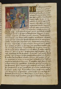 MS Hunter 252 014r Page from Cent Nouvelles Nouvelles, c.1461-62 by French School