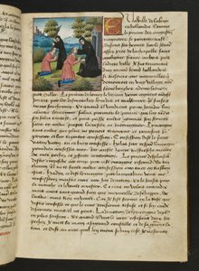 MS Hunter 252 016r Page from Cent Nouvelles Nouvelles, c.1461-62 by French School