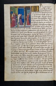MS Hunter 252 068v Page from Cent Nouvelles Nouvelles, c.1461-62 by French School