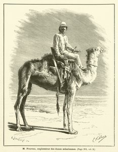 M Foureau, Explorer of the Saharan Dunes (engraving) by French School