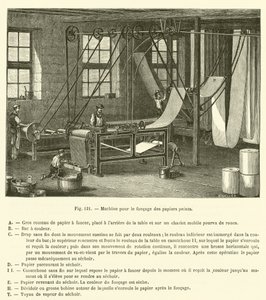 Machine for Embossing Wallpaper (engraving) by French School