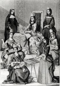 Madame de Maintenon with her Ladies in Waiting by French School