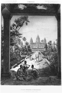 Main Facade of Angkor Wat, Illustration from Atlas du Voyage d