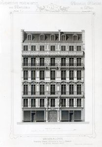 Maison A Loyer, No 3 Rue de la Paix, Paris; Architecture Privee au C19th by French School