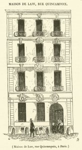House of Law, Quincampoix Street, Paris (engraving) by French School