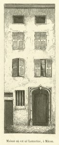 House Where Lamartine Was Born, in Macon by French School