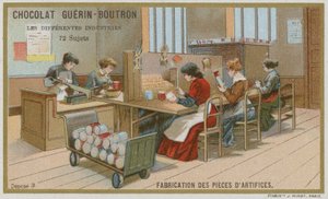 Manufacture of Parts of Fireworks by French School