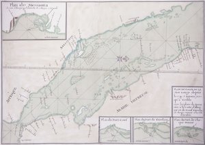 Manuscript Map of the Southern Portion of the Red Sea from the Horn of Africa and Yemen up to Jiddah, c.1740 by French School
